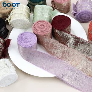 <span class=keywords><strong>Ruban</strong></span> de soie doré brillant avec bords bruts, parfait pour les bouquets de <span class=keywords><strong>mariée</strong></span>, les emballages cadeaux, les décorations de mariage et le bricolage. - Product Image 3