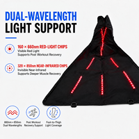 X01 Vente en gros de masseur pour les jambes, 6 chambres à air, 160 LED, 5 niveaux de pression, 3 modes de massage, 50-200 mmHg, bottes de compression à lumière rouge