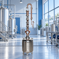 Alambic de distillation domestique Towin 100L, colonne de distillation industrielle en cuivre, pompe, boîte de vitesses, acier inoxydable, électrique