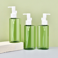 Flacon pompe vide en PET vert de 150 ml, rechargeable, pour cosmétiques, démaquillant, soins de la peau, emballage de liquides