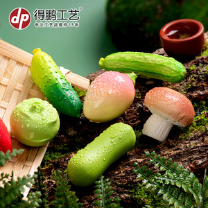 ชุดของตกแต่งในบ้าน รูปทรงผักจิ๋วเหมือนจริง ทำจากเรซิ่น - Product Image 4