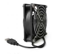 Ventilateur de refroidissement silencieux Speedy 12 cm USB DC 5V à double roulement à billes avec dissipateur thermique en plastique pour routeur, décodeur, PC, boîtier d'ordinateur, DIY