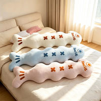 Coussin en peluche en forme d'arête de poisson sur mesure, rembourrage en coton PP, cadeau unisexe pour les fêtes - Tailles personnalisables, matériau en peluche de coton