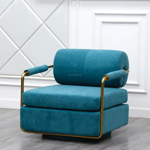 Sillón Giratorio Moderno de <span class=keywords><strong>Tela</strong></span>, el Más Vendido, <span class=keywords><strong>para</strong></span> Dormitorio, Apartamento, Cafetería, Hotel, Villa, con 3 Años de Garantía - Product Image 3