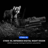 HENBAKER CY800-RL Optique de vision nocturne en alliage d'aluminium, grossissement 6X, objectif 75 mm, étanche, distance IR 400 m, vidéo 1440p
