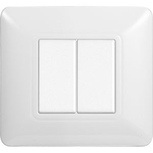 Plaque d'interrupteur mural Gloca 2 Gang en plastique blanc 2P, installation facile, compatible avec Matix - Product Image 4