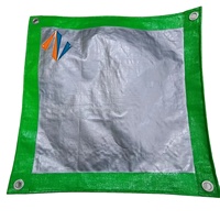 Bâche en PE imperméable verte, bâche en polyéthylène résistante aux UV, résistante aux déchirures, feuille de plastique pour camion, bateau, toit, camping, couverture