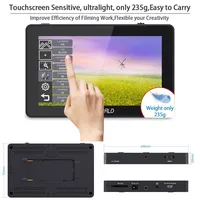 Pour FEELWORLD F6 Plus V2 6 'sur caméra HDR 3D LUT IPS FHD 1920x1080 moniteur de terrain pour DSLR écran tactile assistance à la mise au point vidéo