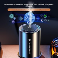 Diffuseur d'aromathérapie pour voiture, logo personnalisé OEM, en alliage, pulvérisation intelligente avec élimination du formaldéhyde, double usage voiture et maison