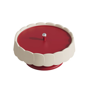 Rotating Fruit Plate Multi Compartment Snack Storage Box Round Solid Color For Home Living Room Use - Product Image 5