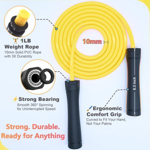 Cuerda de Saltar de PVC Multicolor para Fitness Freestyle, Cuerda de Saltar de PVC de 5 mm Sin Enredos - Product Image 3