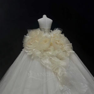 Jancember NT39 Stylish Sweetheart Vintage Empire Ball Gown <b>Wedding</b> <b>Dress</b> With 3d Flower - Product Image 6