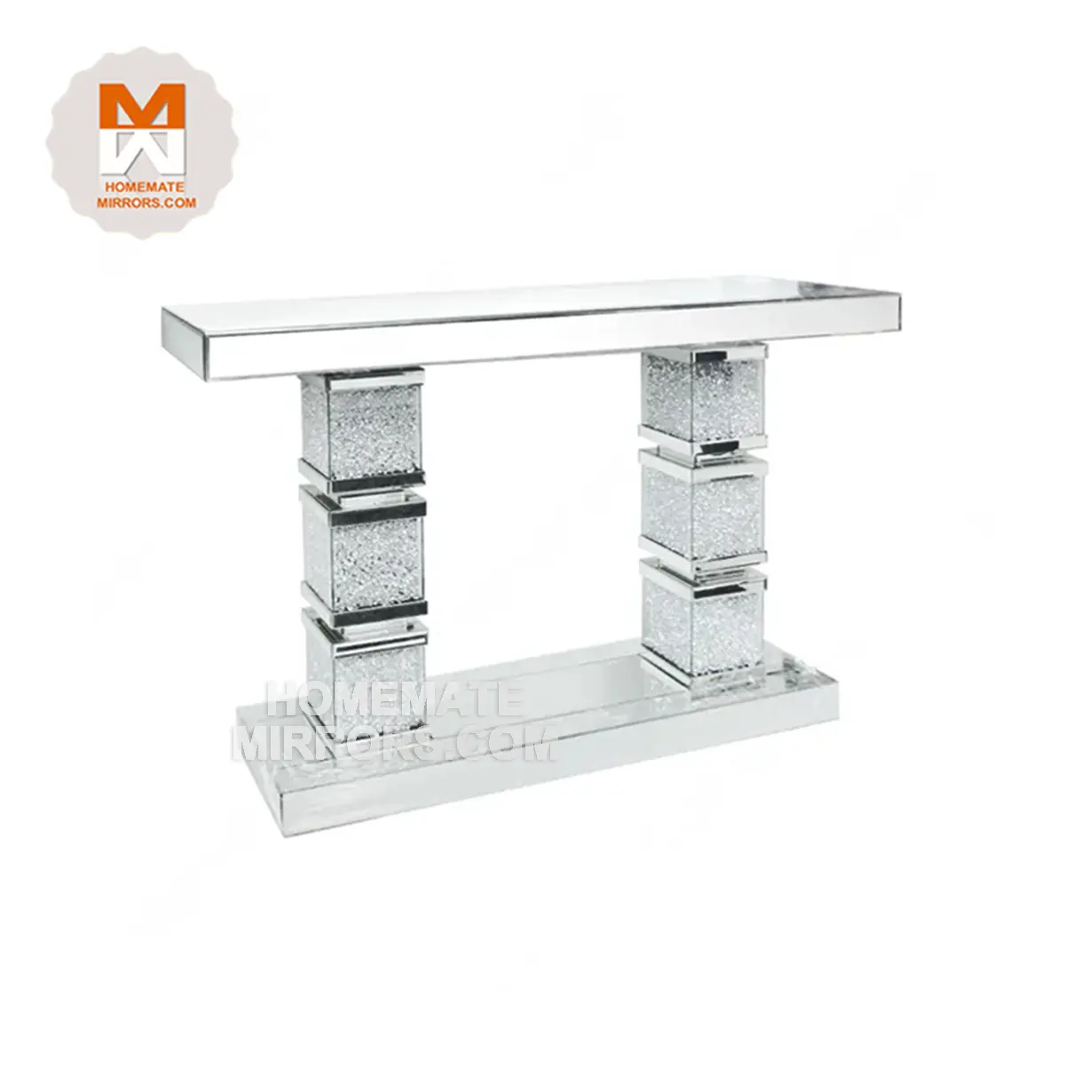 Hot Competitive Mirrored Glass Konsolen tisch mit Crushed Diamond für Flur