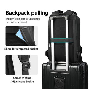 <span class=keywords><strong>Mochila</strong></span> de tendencia de moda Honorisk, <span class=keywords><strong>mochila</strong></span> impermeable de tela de alta calidad para ordenador portátil, bolsa de viaje de negocios expandible con USB - Product Image 5