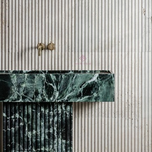 Évier en pierre de marbre de qualité supérieure Verde <span class=keywords><strong>Alpina</strong></span> Bassin en marbre artisanal naturel pour décor de salle de bain espaces de bain de luxe - Product Image 2