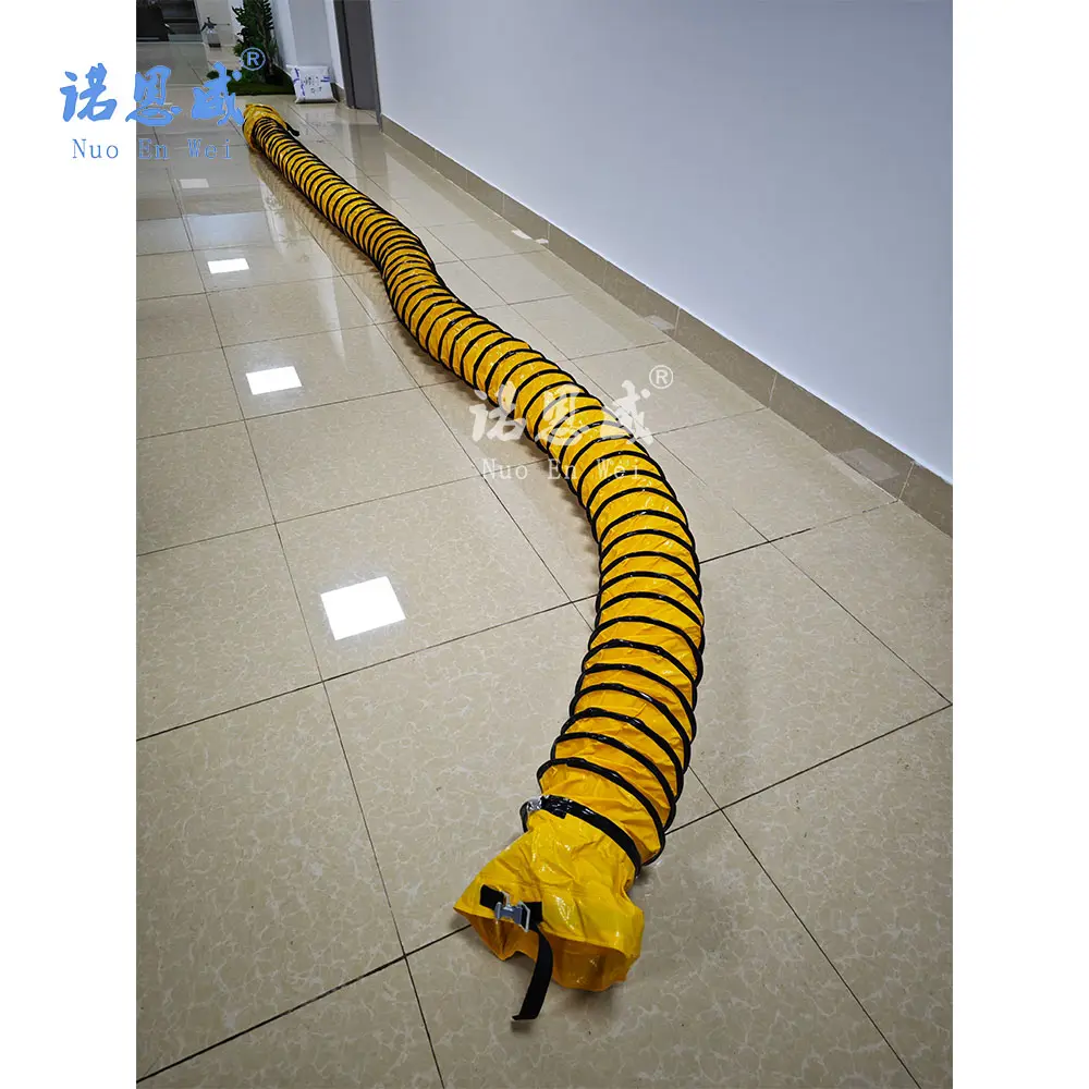 100mm-1500mm One-piece Structure PVC Spiral Ventilation Flexible Air Duct With Bag