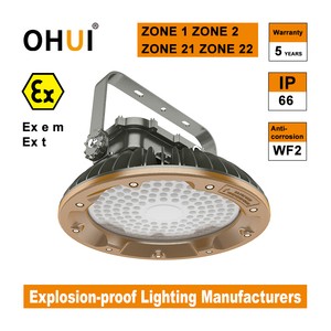 Lámpara LED a Prueba de Explosiones OHUI de 300 Vatios, IP66, Aluminio Fundido a Presión, con 5 Años de Garantía para Zona 1, Zona 2, Zona 21, Zona 22 - Product Image 1