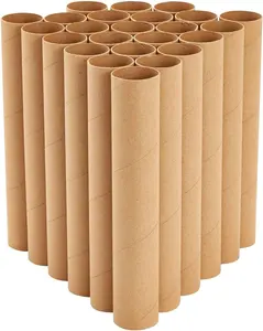 Noyaux en carton d'impression numérique biodégradable personnalisés carton cylindrique ruban de base de tube de papier kraft paquet de papier toilette