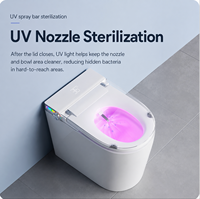 Bidet intelligent de luxe sur pied avec réservoir intégré, bouclier anti-éclaboussures et désodorisation pour projets hôteliers