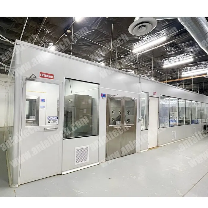 Iso 5-7 Modulaire Cleanroom Klasse 100 Cleanroom Ontwerp En Constructie