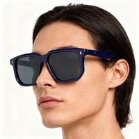 Lunettes de soleil surdimensionnées à monture intégrale en acétate de qualité supérieure, rétro, polarisées, carrées, légères, prêtes pour l'été, protection UV, logo personnalisé, 1 pièce minimum
