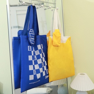 Gahumi Eco Friendly Reciclado Compras Ripstop Bolsa de nylon personalizada Poliéster Bolsas de comestibles impermeables Bolsas de compras plegables reutilizables - Product Image 2