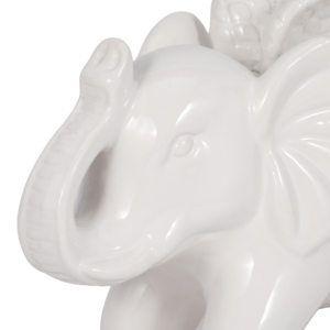 Figurine d'éléphant en céramique avec ailes, pour la décoration de la maison, salle de bain, bureau, salon, présentoir sur étagère - Product Image 5