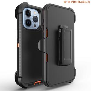 Avec Clip <span class=keywords><strong>Ceinture</strong></span> 3 En 1 Couleur Solide Antichoc Defender Robot Armor Case Pour <span class=keywords><strong>Iphone</strong></span> 16 15 Pro Max 14 Plus 13 12 - Product Image 3