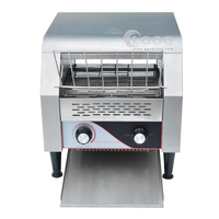 Toasteur à pain à hamburger et bagel électrique en acier inoxydable robuste Goodloog TT-300, machine à toasteur à convoyeur commercial, utilisation en boulangerie 3