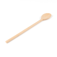 Ensemble de cuillères de cuisson à long manche en bois de bambou écologique couverts souples ustensiles de maison avec logo personnalisé longue cuillère à soupe