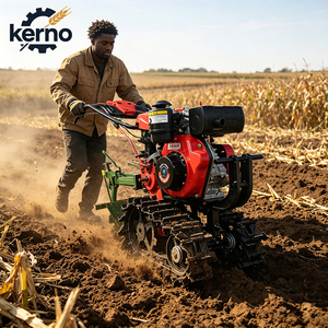 Cultivadora de Cadena Multifuncional de 9hp con Motor Diésel para Trabajos de Zanjeo, Arado, Desmalezado y Cultivo - Product Image 1