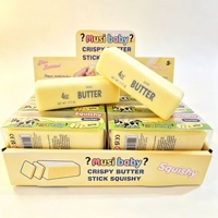 Bestseller transfrontalier : Jouet anti-stress en silicone souple, réaliste, style crème, à rebond lent, en forme de bâton de beurre moelleux et croustillant, tactile