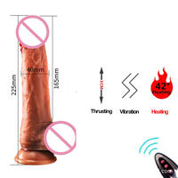Erwachsenen-Sexspielzeuge Vaginale Vibratoren Dildo Weiblicher Silikon-Magnetvibrator 10 Frequenzen 100% Wasserdicht Masturbator Heizung Schwingfunktion