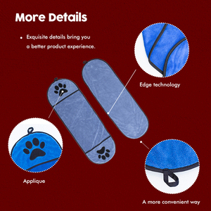 <span class=keywords><strong>Serviette</strong></span> de bain pour chien, personnalisable avec le LOGO de votre animal de compagnie, Super absorbante, séchage pour chiens et chats - Product Image 4