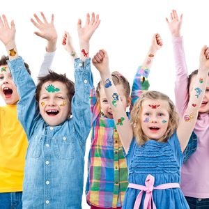 Set di adesivi per tatuaggi temporanei di stili misti per ragazze e ragazzi, tatuaggi a <span class=keywords><strong>farfalla</strong></span> di animali dinosauri spaziali per la festa di compleanno dei bambini - Product Image 5