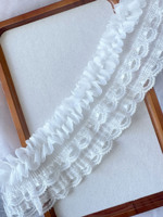 Dentelle Picot Florale Brodé en Maille pour Robe de Soirée, Accessoire de Vêtement, Bordure de Jupe, Direct Usine OEM