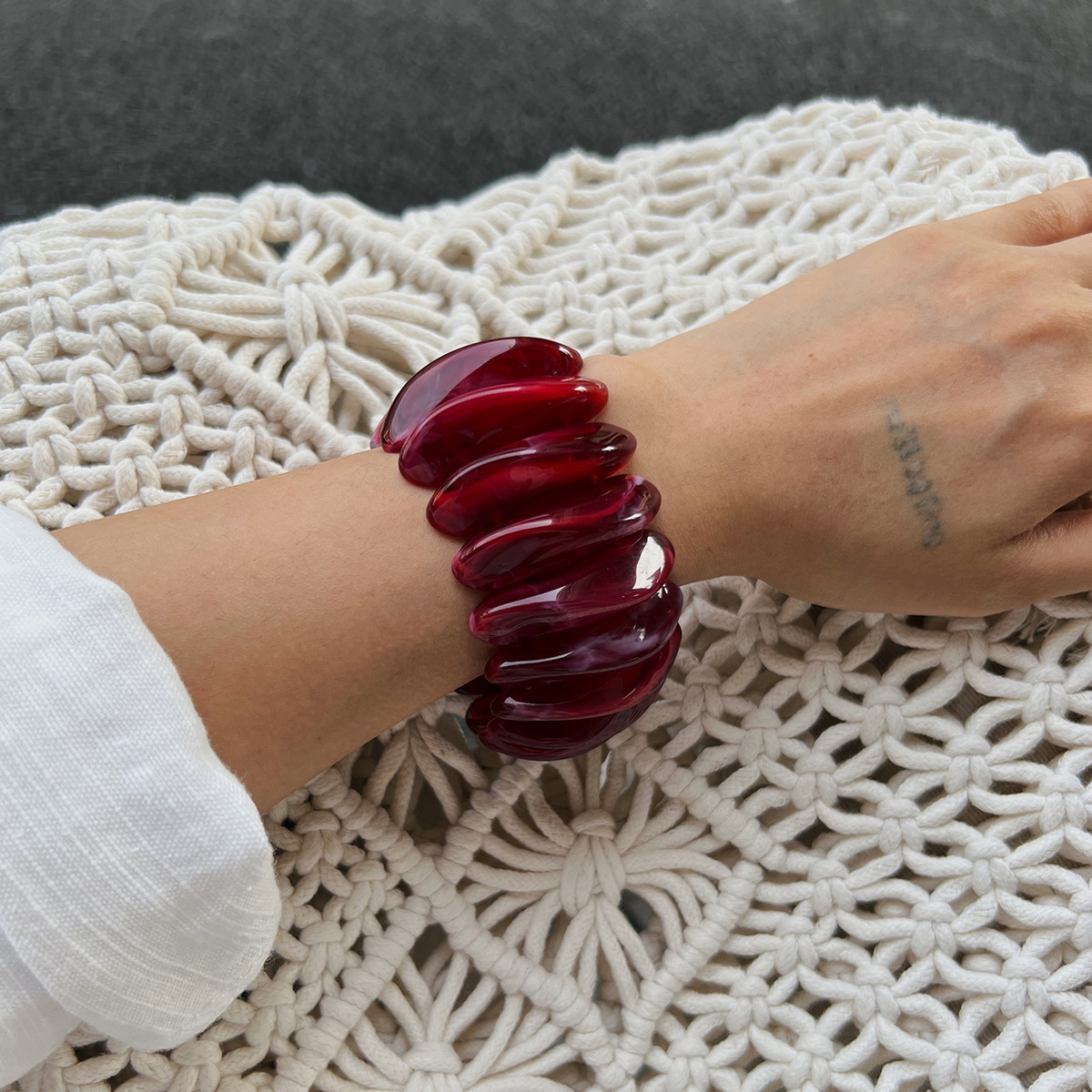 Bracelet rouge vin-2