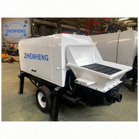 Pompe à béton hydraulique sur remorque ZHENHENG avec moteur diesel, productivité de 22 m³/h pour les projets de construction