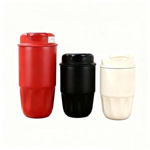 Tasse isotherme en acier inoxydable 316, mug à café avec bouchon à boire directement, portable pour voiture et usage extérieur, couvercle blanc, noir, rouge - Product Image 1