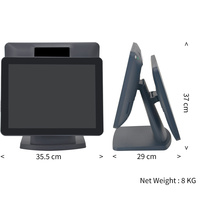 Vente en gros double écran restaurant écran tactile caisse enregistreuse système de point de vente Android/Windows/Linux Wi-Fi 6 Bluetooth 5.2 personnalisé