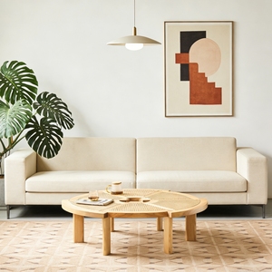 Mesa de Centro de Madera Sólida Hecha a Mano de Diseño Moderno Japonés, Estilo Wabi-Sabi, con Forma de Engranaje, para Sala de Estar - Product Image 2