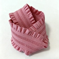 Bande élastique plissée à volants brodés en dentelle de 5 cm pour robe, jupe, pantalon YEA24
