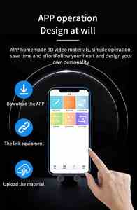 SAN NAN 65cm Exterior Interior Wifi Led 3D Pantalla holográfica Proyector de holograma 3D Holograma Publicidad Ventilador - Product Image 5