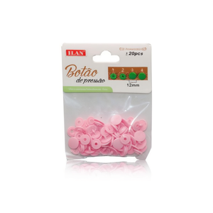Bottoni a pressione Ilan 12mm in plastica rosa intenso, 20 pezzi per abbigliamento - Product Image 2