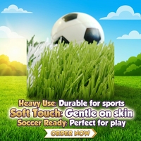 Gazon synthétique durable en monofilament PE de 50 mm, résistant aux UV, vert, pour terrains de football, clubs communautaires, académies, 8-10 mètres carrés