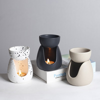 Brûleur d'huiles essentielles en céramique, diffuseur de cire aromatique, porte-bougie chauffe-plat, style nordique, décoration d'intérieur, portable, léger, multi-usages