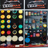 LEADMAX Tampon de polissage en microfibre de 5 pouces, laine personnalisable, OEM, polissage de voiture, action élevée, polisseuse orbitale aléatoire à double action