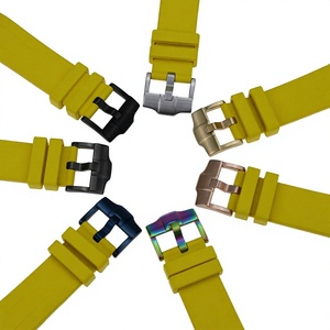 Bracelet de montre SKX007 en caoutchouc vulcanisé jaune de haute qualité, avec trous de 1,8 mm et 2,5 mm, largeur de 22 mm, bracelet premium pour montres - Product Image 1