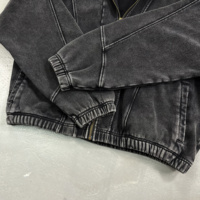 OEM ODM Sweat à capuche zippé oversize à manches longues, avec panneaux courbés coupés et cousus, surpiqûres contrastées, poignets et ourlet côtelés effet délavé, pour hommes, vente en gros