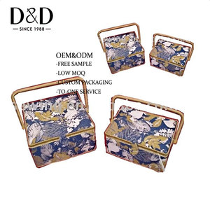 Scatola per Cucito, Contenitore Ecologico in Legno per <span class=keywords><strong>Merceria</strong></span>, Kit Artigianale per Cucito Fai-da-Te, Contenitore Sostenibile - Product Image 1